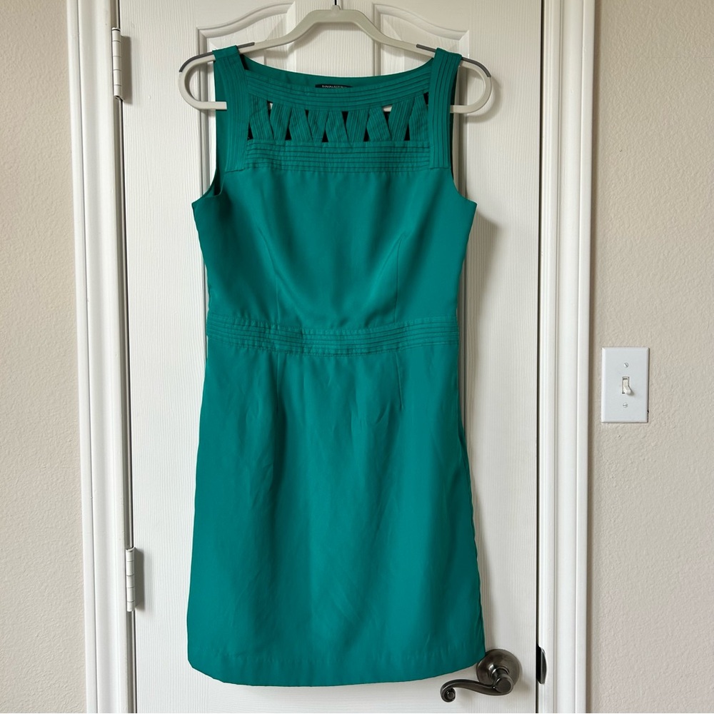 Banana Republic Green Sheath Dress Size 10P